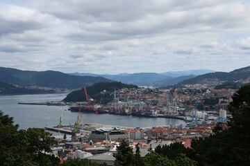 Astillero en la r&iacute;a de Vigo. Galicia.