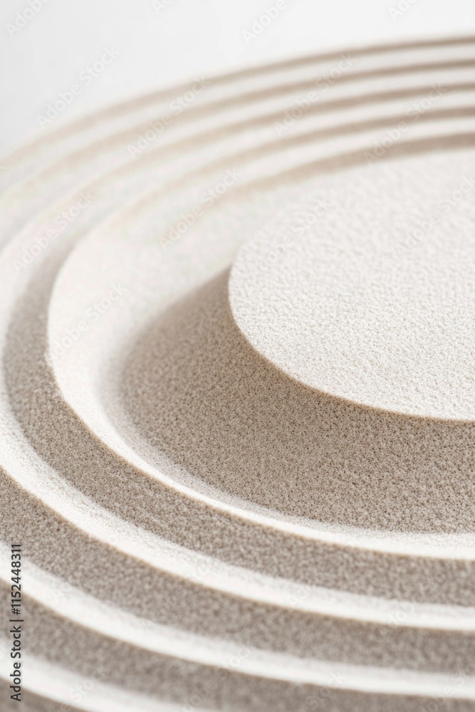 Aufkleber A close-up shot of a white circular object with no context or background