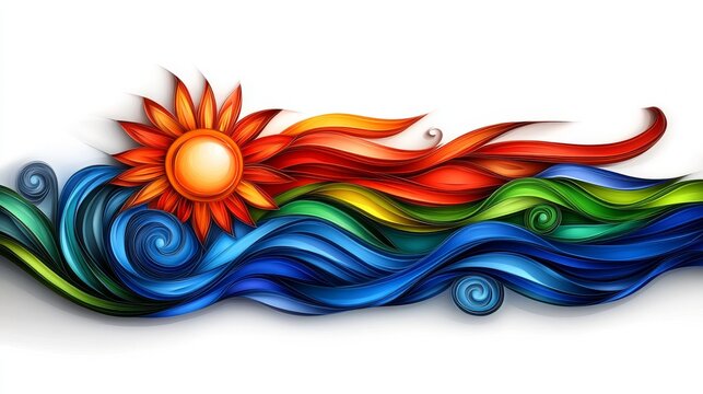 abstract colorful wave