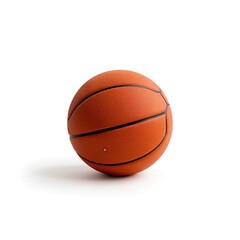 Obraz premium Bright orange basketball with black lines showcasing its textured surface suitable for games at any sports facility. isolated on transparent background