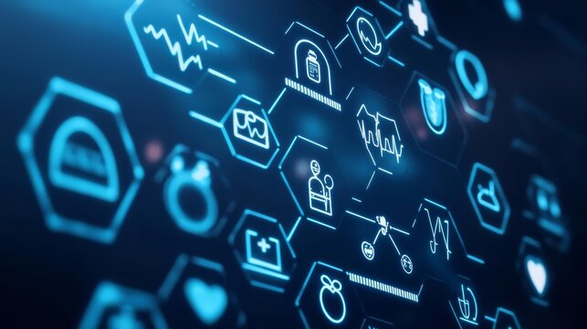 Dynamic illustration of health progress with a glowing timeline and medical icons, celebrating advancements in care
