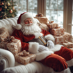 Obraz premium santa claus on the way