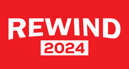 2024 year rewind, Concept words 2024 REWIND. 2024 RECAP
