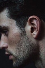 Obraz premium Close-up portrait of a man wearing a tie