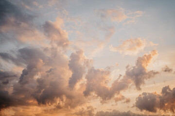 Sunset sky in summer