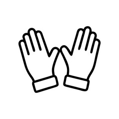Obraz premium Gloves icon, minimalist line art design