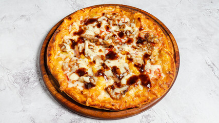 BBQ pizza isolated