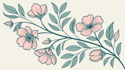 delicate floral watercolor seamless pattern