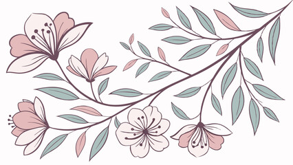 delicate floral watercolor seamless pattern