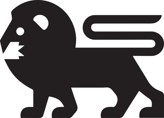 silhouette of a lion