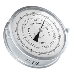 Barometer, analog barometer. 3D rendering isolated on transparent background
