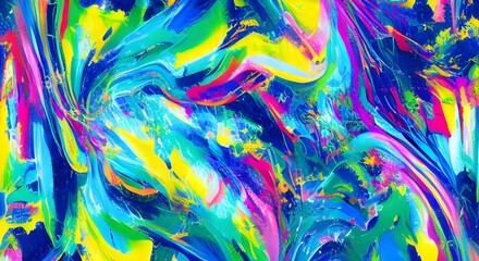 Modern, Bold Abstract Art with Vibrant Energy and Dynamic Color | 073