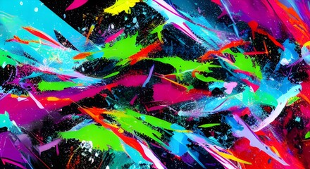 Modern, Bold Abstract Art with Vibrant Energy and Dynamic Color | 074