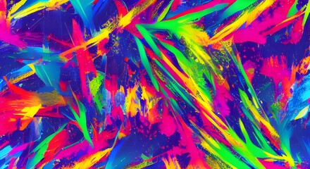 Modern, Bold Abstract Art with Vibrant Energy and Dynamic Color | 075