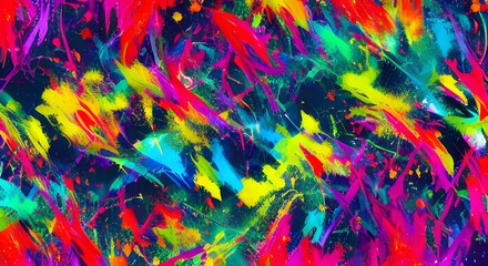 Modern, Bold Abstract Art with Vibrant Energy and Dynamic Color | 076