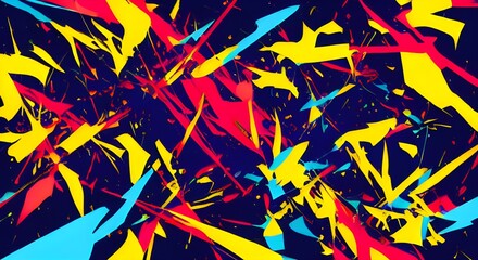 Modern, Bold Abstract Art with Vibrant Energy and Dynamic Color | 084