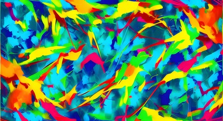 Modern, Bold Abstract Art with Vibrant Energy and Dynamic Color | 088