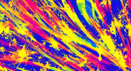 Modern, Bold Abstract Art with Vibrant Energy and Dynamic Color | 098