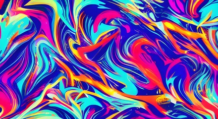 Modern, Bold Abstract Art with Vibrant Energy and Dynamic Color | 090