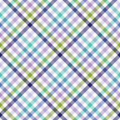 Summer Plaid Check Seamless Pattern - Cute plaid check repeating pattern design