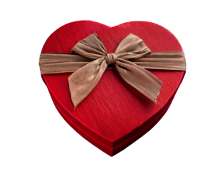 Caja regalo a forma de corazón con cinta de rafia para San Valentín romantico 