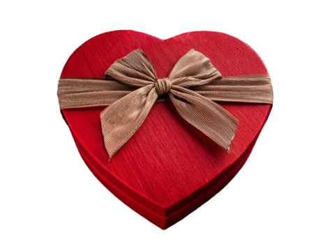 Caja regalo a forma de corazón con cinta de rafia para San Valentín romantico 