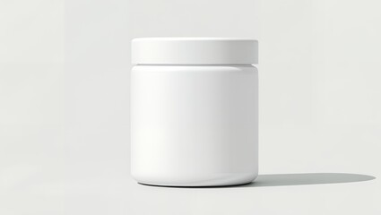 white plastic bottle on white background