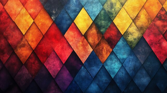 Geometric pattern colorful triangles designed with transparent elements for adaptable backgrounds