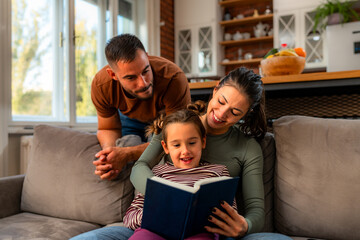 The family members engage in a warm, supportive exchange as they spend quality time together in the home's relaxing living space.