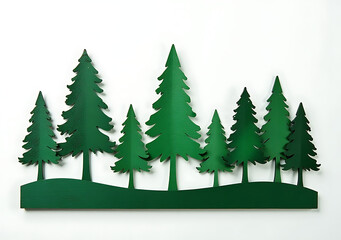 Obraz premium green trees cut single piece art purposes