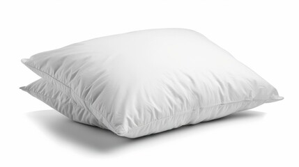 A soft, blank pillow isolated on a white backdrop, perfect for adding a touch of comfort to any space.