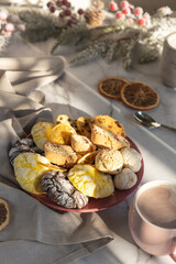 Indulge in Delicious, Festive Holiday Cookies Perfectly Arranged on a Beautiful Table Setting