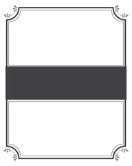 Obraz premium Funeral card. Empty card for funeral with black frame 