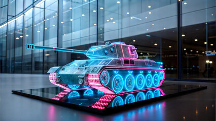 Obraz premium neon tank