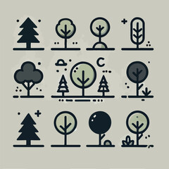 vector of a collection of trees that become one