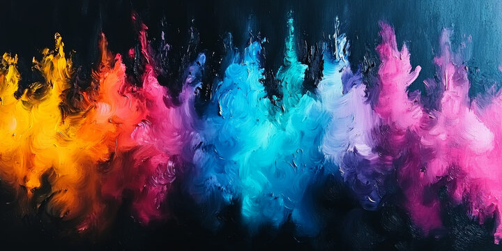  Vibrant Abstract Colorful Swirls on Dark Background