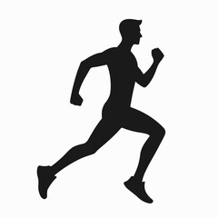 vector illustration of people running, jumping, celebrating victory