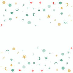 Random flying star and dot pattern