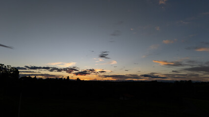 sunset in the city