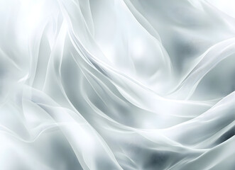 Obraz premium Elegant Draped Sheer Fabric: A Study in Light and Texture