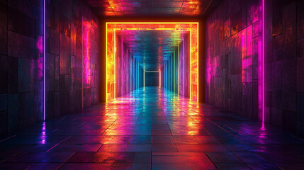 Abstract technology background representing digital chaos, symbolizing data streams, cybersecurity, cloud computing, supercomputing, and neural networks with vibrant colors and complex patterns

