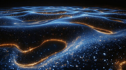 Abstract technology background representing digital chaos, symbolizing data streams, cybersecurity, cloud computing, supercomputing, and neural networks with vibrant colors and complex patterns

