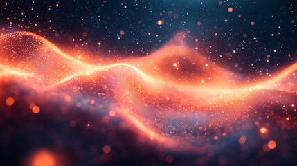 Abstract technology background representing digital chaos, symbolizing data streams, cybersecurity, cloud computing, supercomputing, and neural networks with vibrant colors and complex patterns

