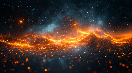 Abstract technology background representing digital chaos, symbolizing data streams, cybersecurity, cloud computing, supercomputing, and neural networks with vibrant colors and complex patterns

