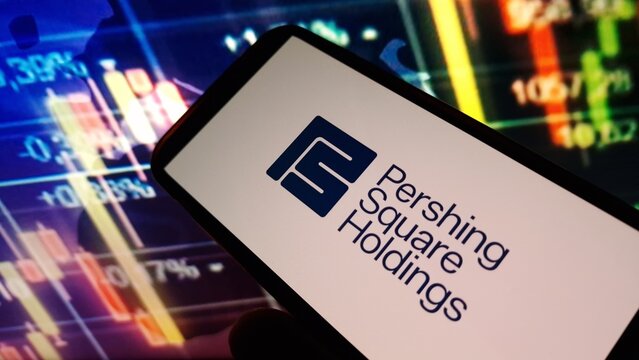 Konskie, Poland - December 23, 2024: Pershing Square Holdings company logo displayed on mobile phone