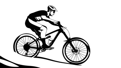 silhouette of a cyclist