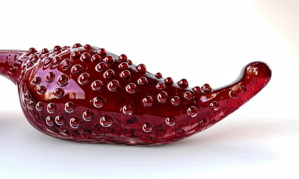 Human healthy pancreas. The camera revolves around a pancreas.