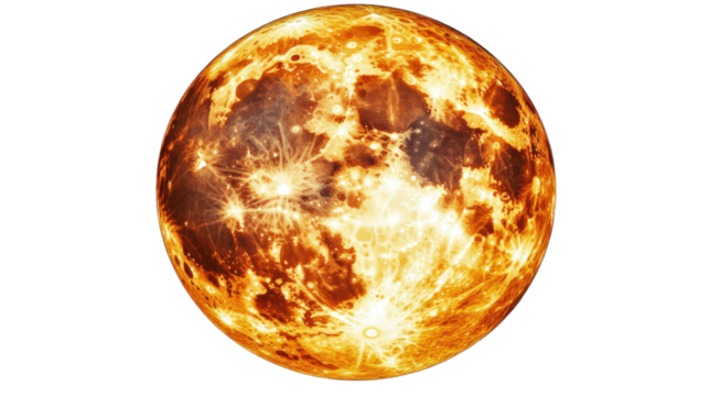 Sun planet, transparent background