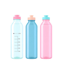 fitness water bottle illustration on a transparent background. 
