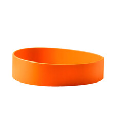 orange fitness resistance band on a transparentbackground. Rich deep teal color scheme luxurious and vibrant aesthetic.